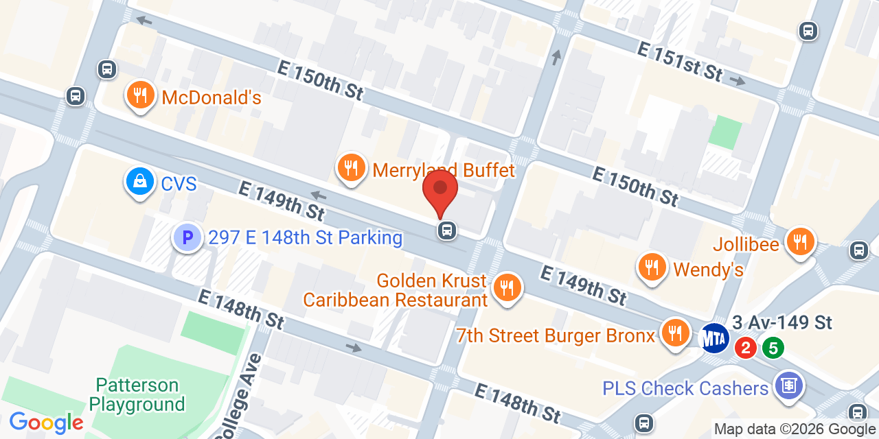 Map showing the location of 349 E 149th St 2nd Floor, Bronx, NY 10451