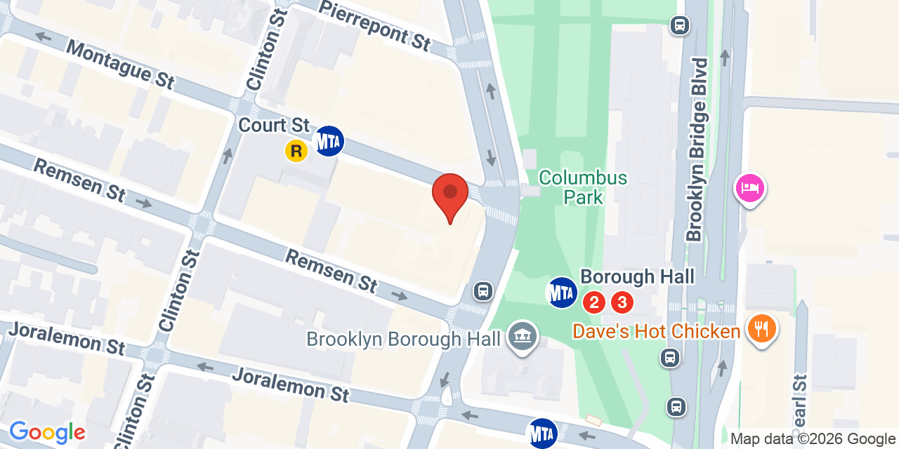 Map showing the location of 35 Court St, Brooklyn, NY 11201