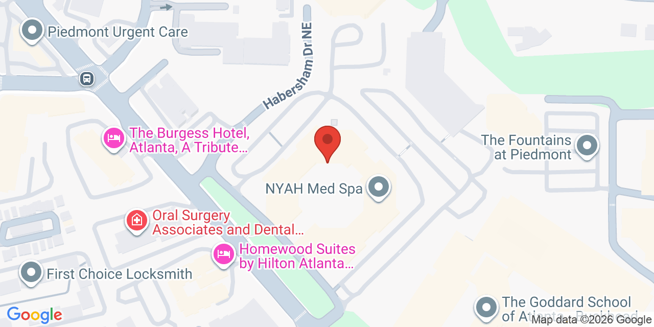 Map showing the location of 3565 Piedmont Rd NE, Atlanta, GA 30305