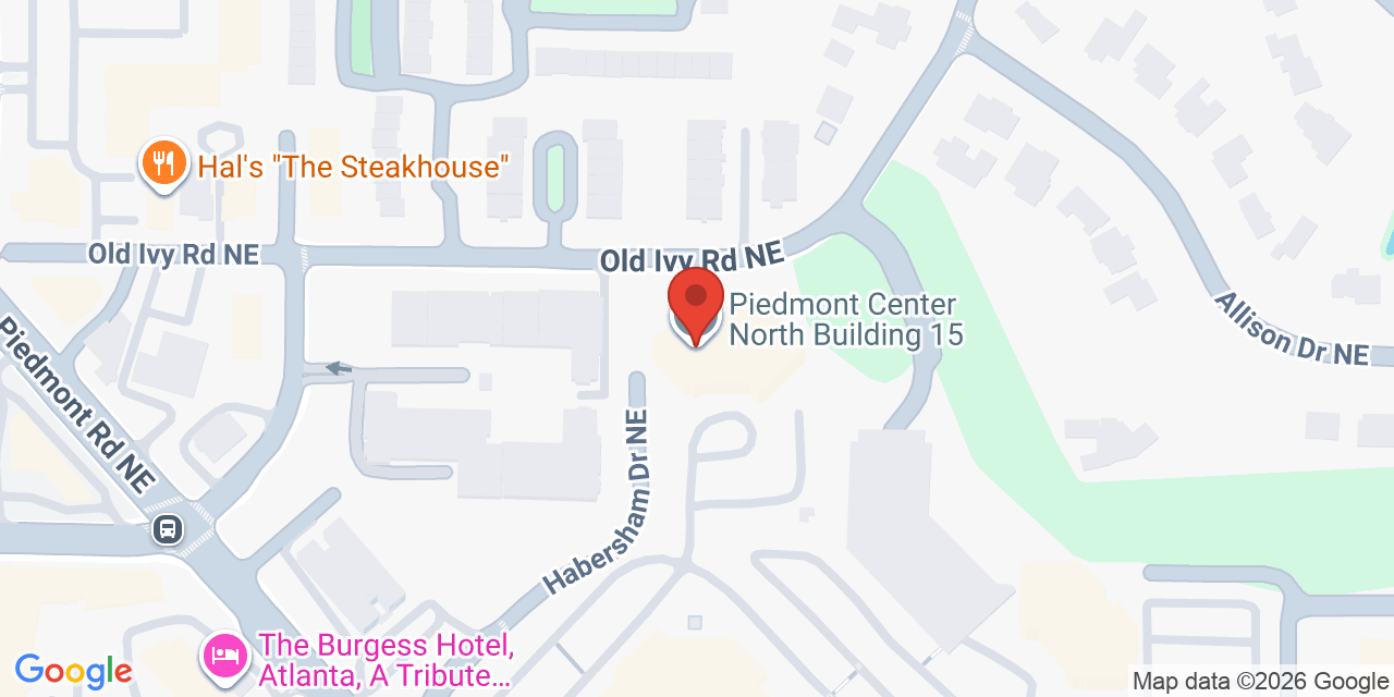 Map showing the location of 3575 Piedmont Rd NE, Atlanta, GA 30305