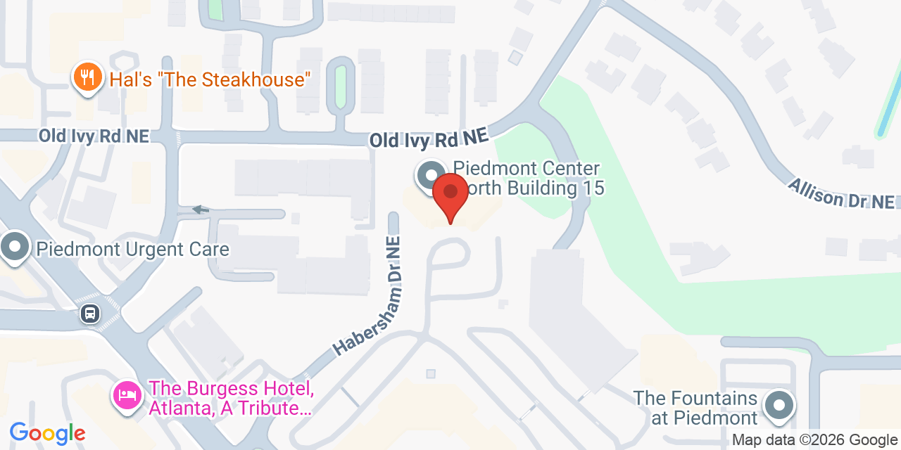 Map showing the location of 3575 Piedmont Road Northeast, Atlanta, GA 30305
