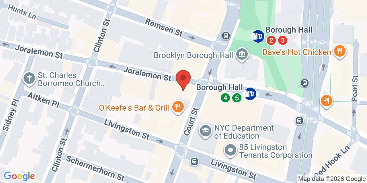 Map showing the location of 37 Court St, Brooklyn, NY 11201