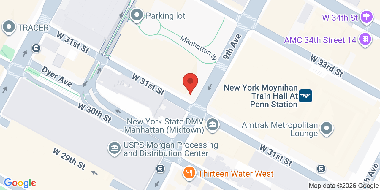Map showing the location of 375 9th Ave, New York, NY 10001
