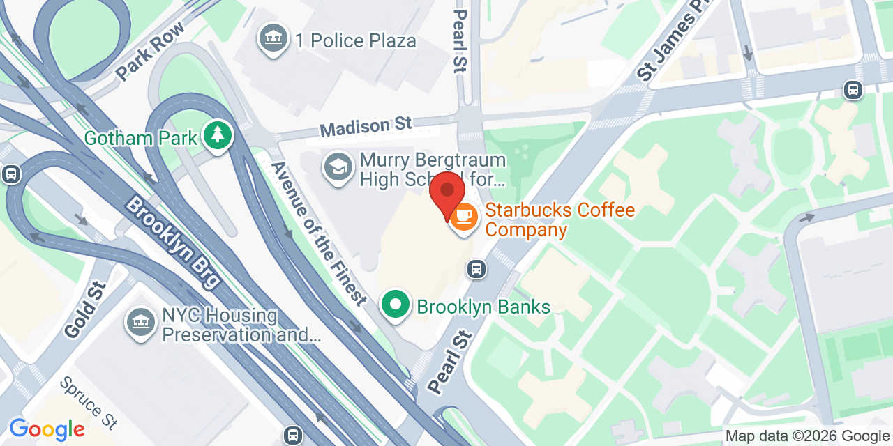 Map showing the location of 375 Pearl St, New York, NY 10038
