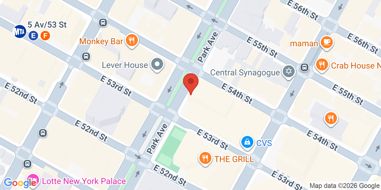 Map showing the location of 399 Park Ave, New York, NY 10022