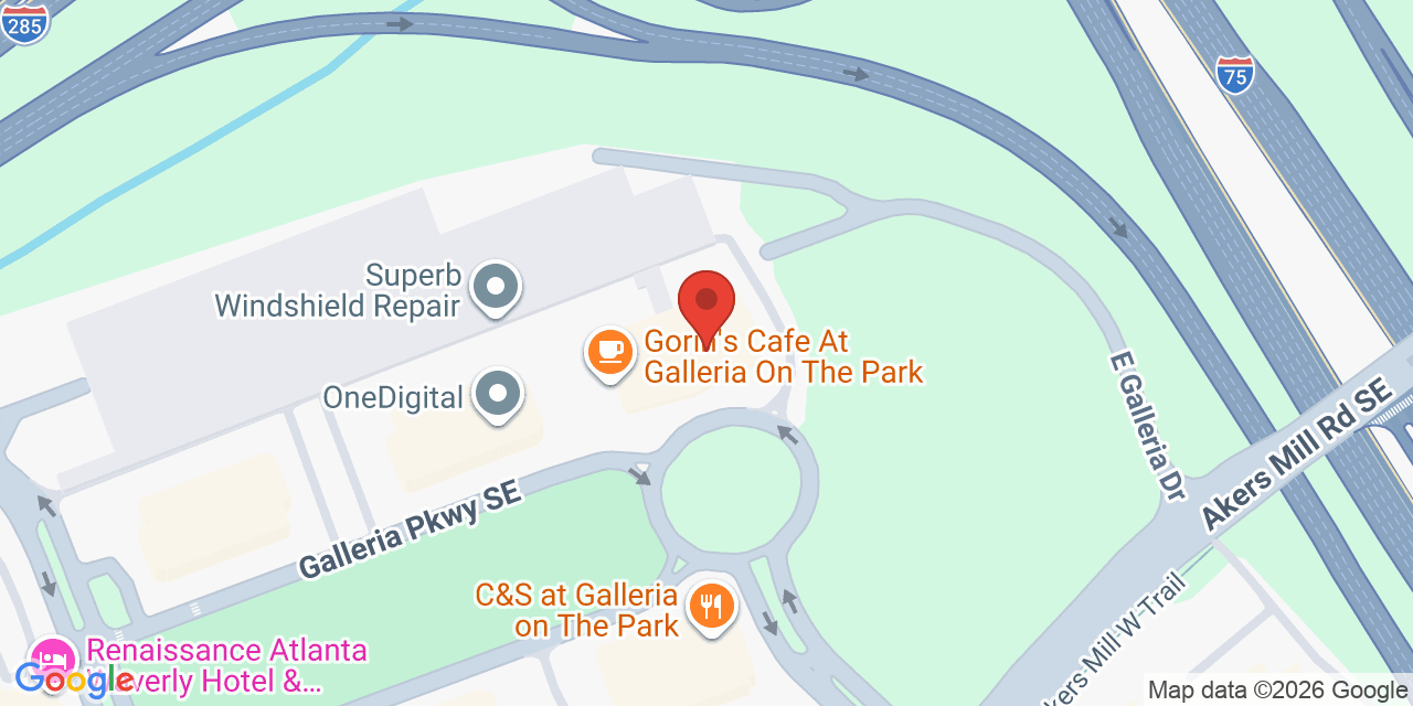Map showing the location of 400 Galleria Pkwy SE, Atlanta, GA 30339