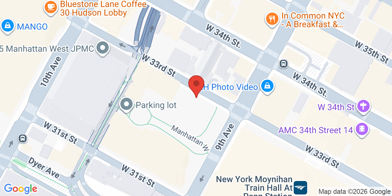 Map showing the location of 401 9th Avenue, New York, NY 10001