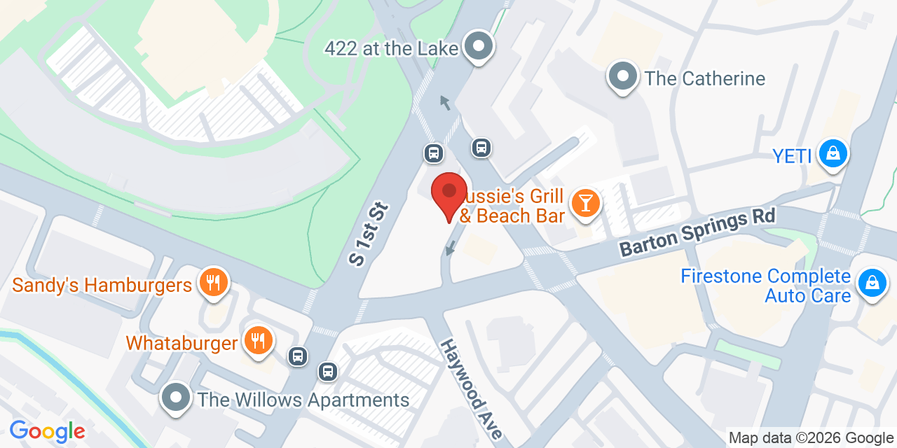 Map showing the location of 401 S 1st St, Austin, TX 78704