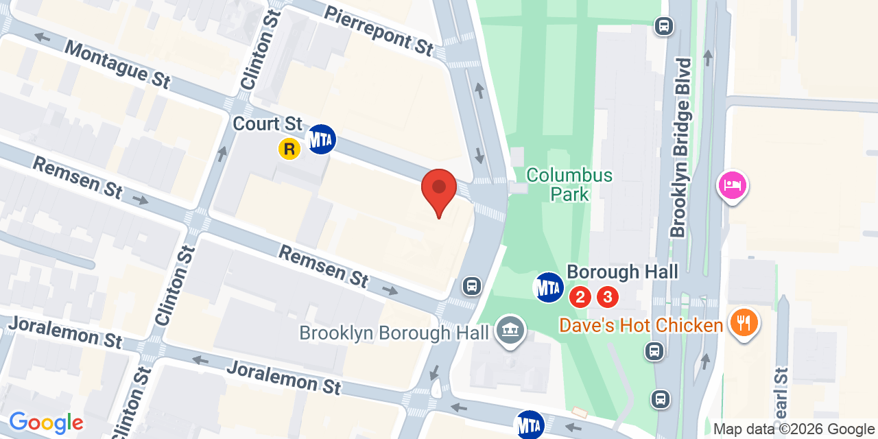 Map showing the location of 41 Court St, Brooklyn, NY 11201