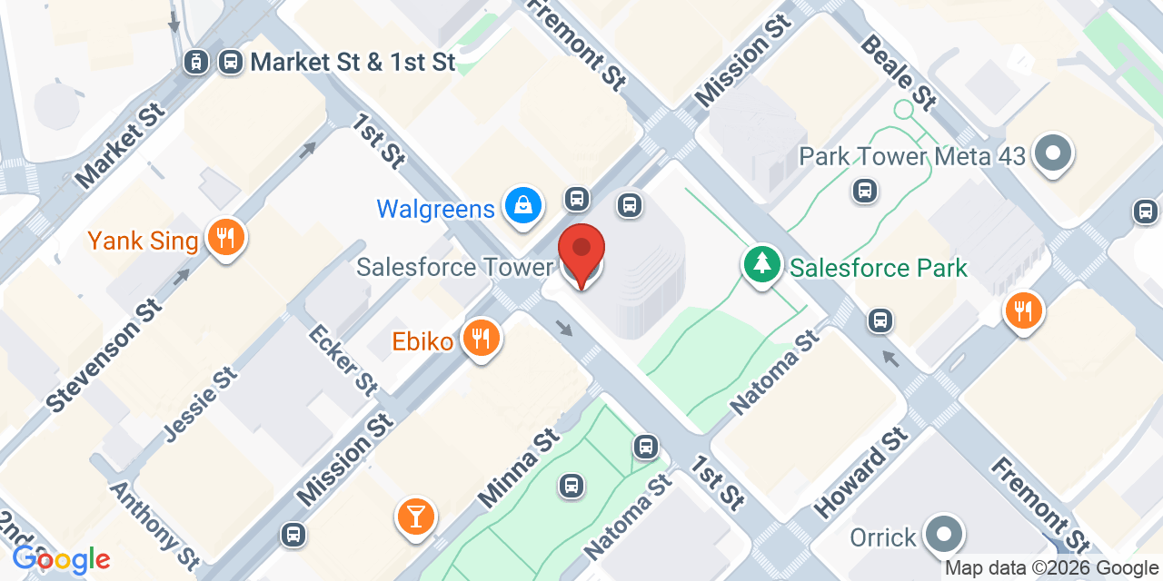 Map showing the location of 415 Mission St, San Francisco, CA 94105