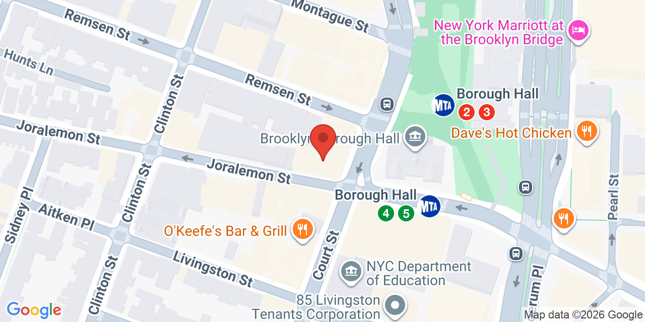 Map showing the location of 42 Court St, Brooklyn, NY 11201