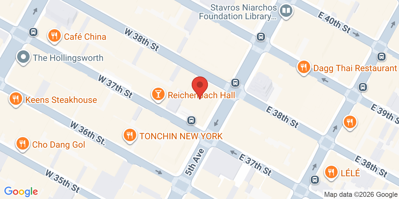 Map showing the location of 420 5th Ave, New York, NY 10018