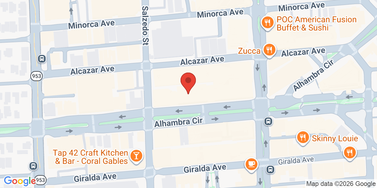 Map showing the location of 427 Anastasia Avenue, Coral Gables