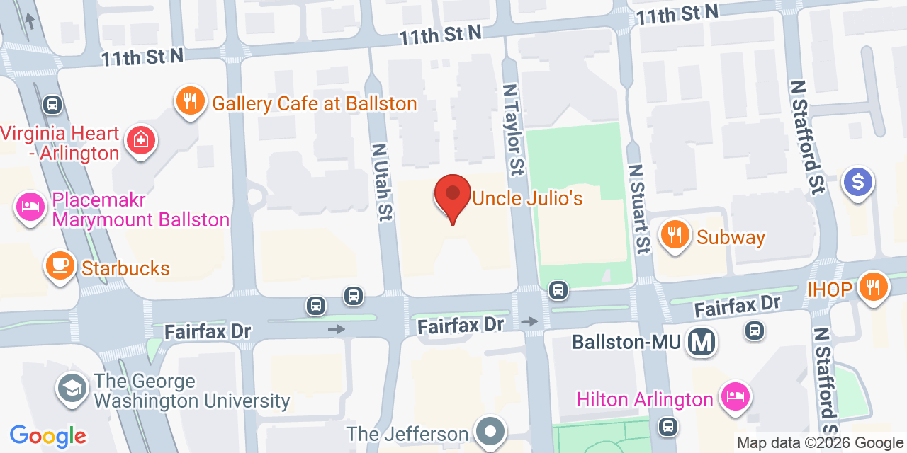 Map showing the location of 4301 Fairfax Dr, Arlington, VA 22203