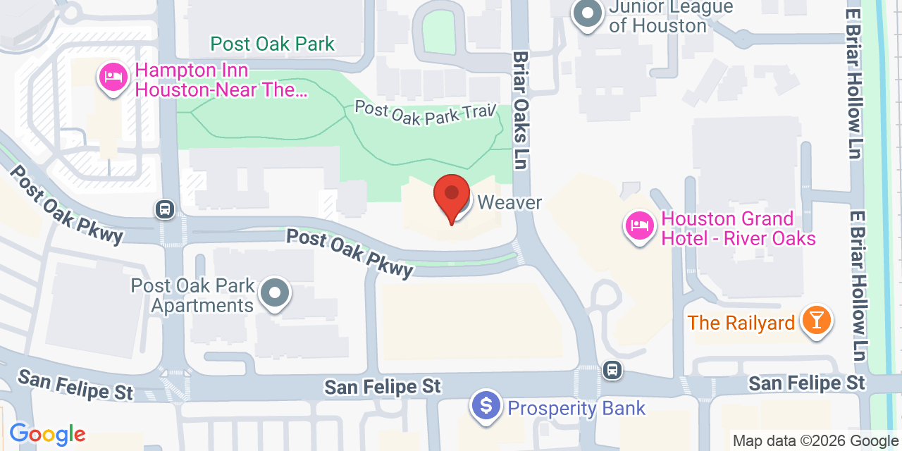Map showing the location of 4400 Post Oak Pkwy, Houston, TX 77027