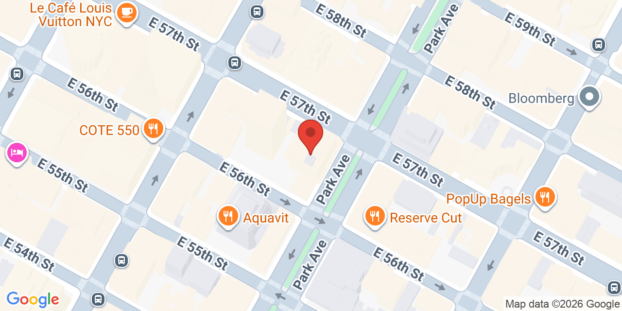 Map showing the location of 450 Park Ave, New York, NY 10022