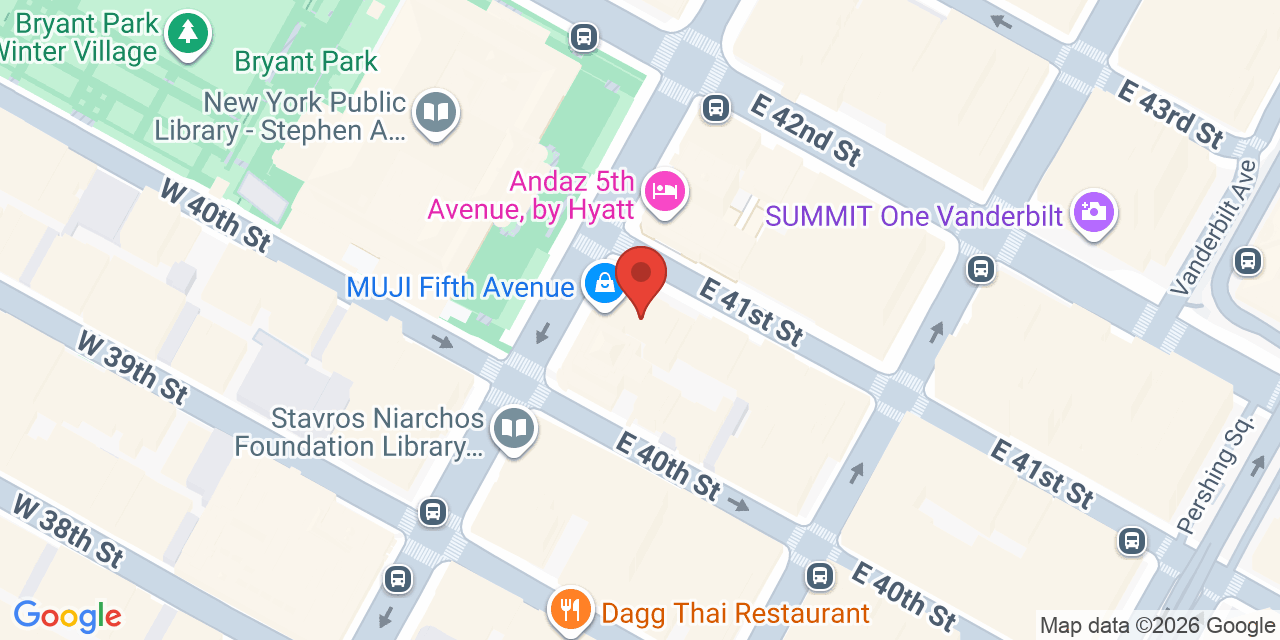 Map showing the location of 475 5th Ave, New York, NY 10017