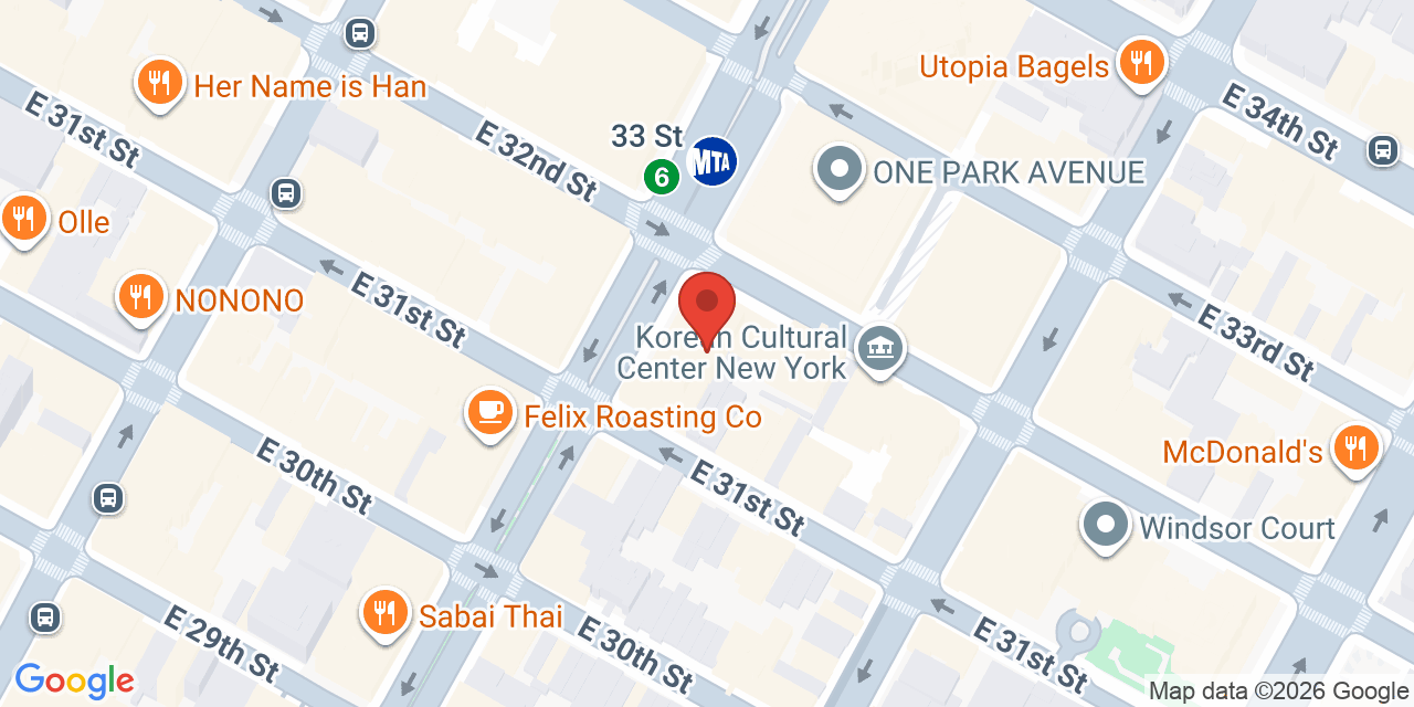 Map showing the location of 475 Park Ave S, New York, NY 10016