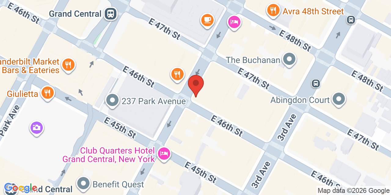 Map showing the location of 485 Lexington Ave, New York, NY 10017