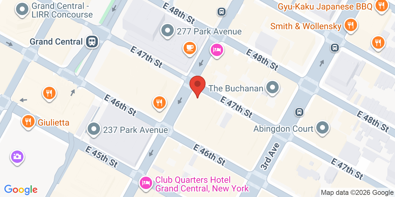 Map showing the location of 485 Lexington Avenue, New York, NY 10017