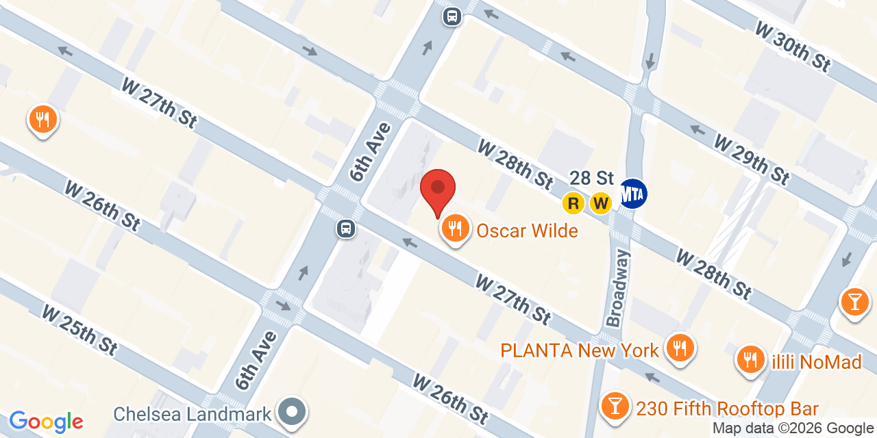 Map showing the location of 49 W 27th St, New York, NY 10001