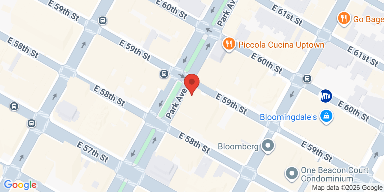 Map showing the location of 499 Park Ave, New York, NY 10022
