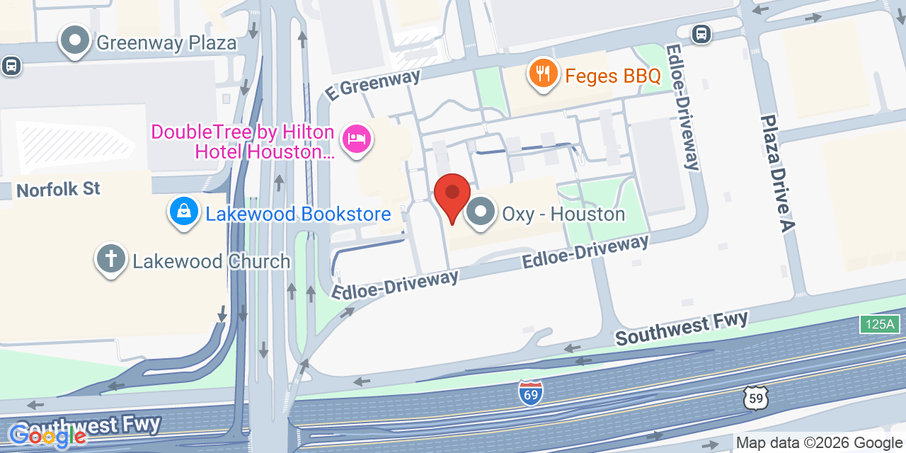 Map showing the location of 5 Greenway Plz, Houston, TX 77046