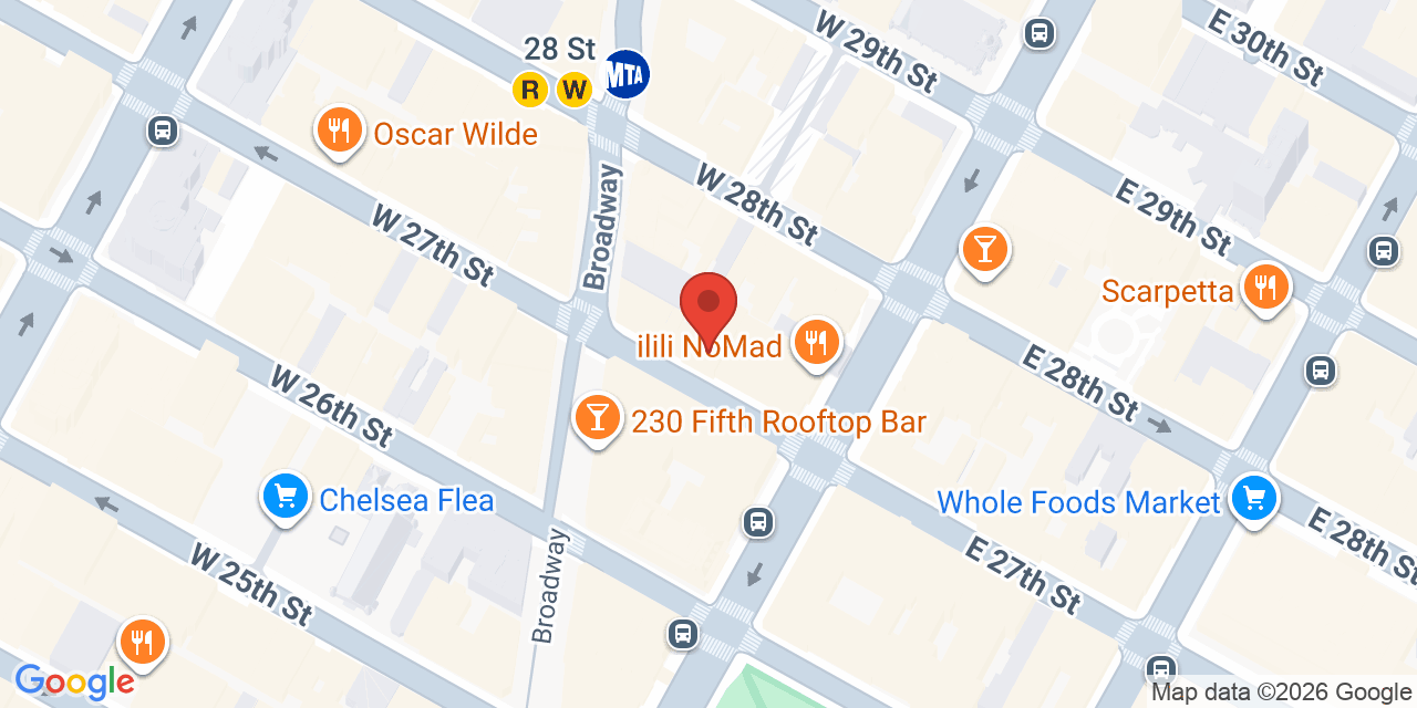 Map showing the location of 5 W 27th St, New York, NY 10001