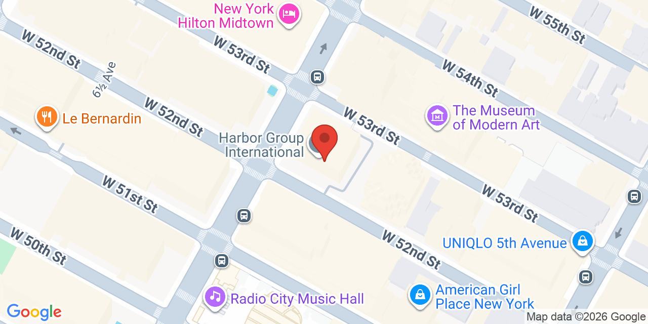 Map showing the location of 51 W 52nd St, New York, NY 10019
