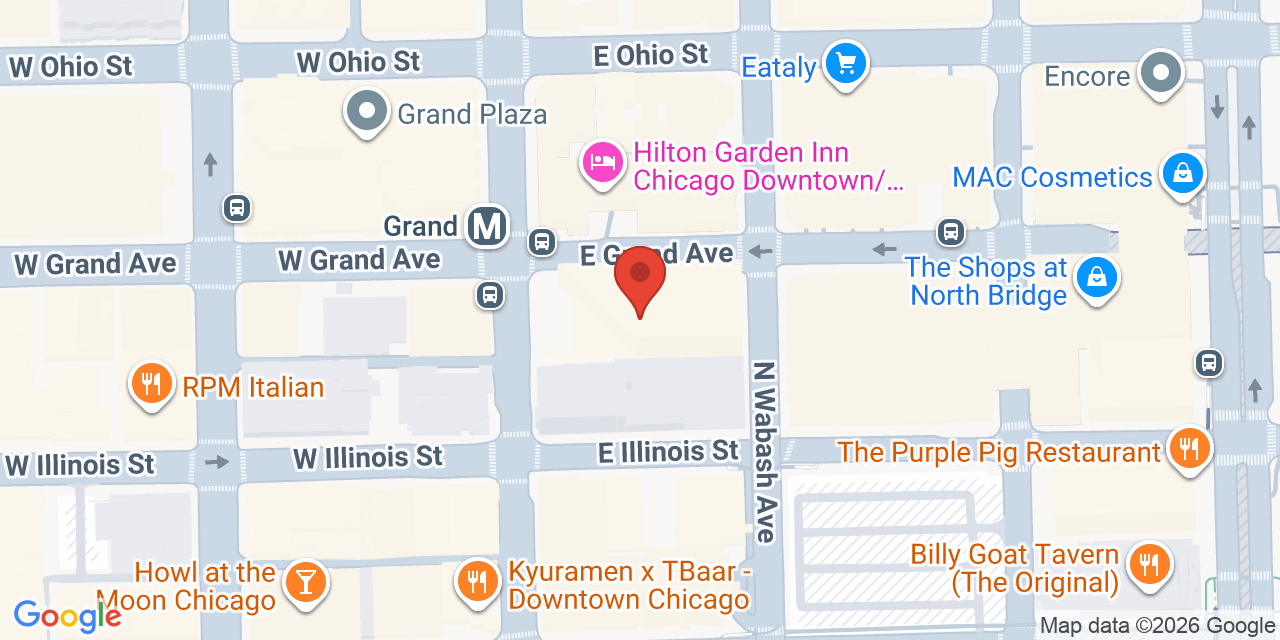 Map showing the location of 515 N State St, Chicago, IL 60654