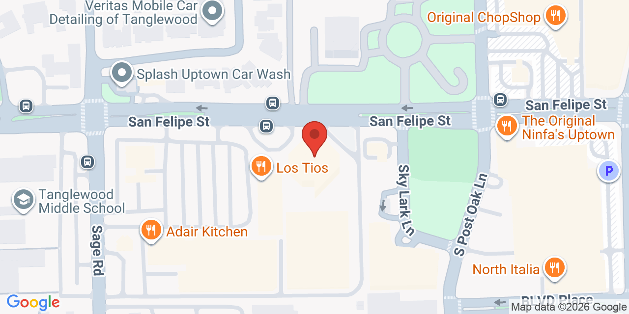 Map showing the location of 5151 San Felipe St, Houston, TX 77056