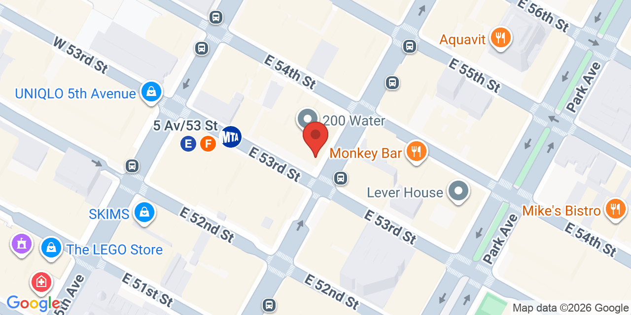 Map showing the location of 520 Madison Ave, New York, NY 10022