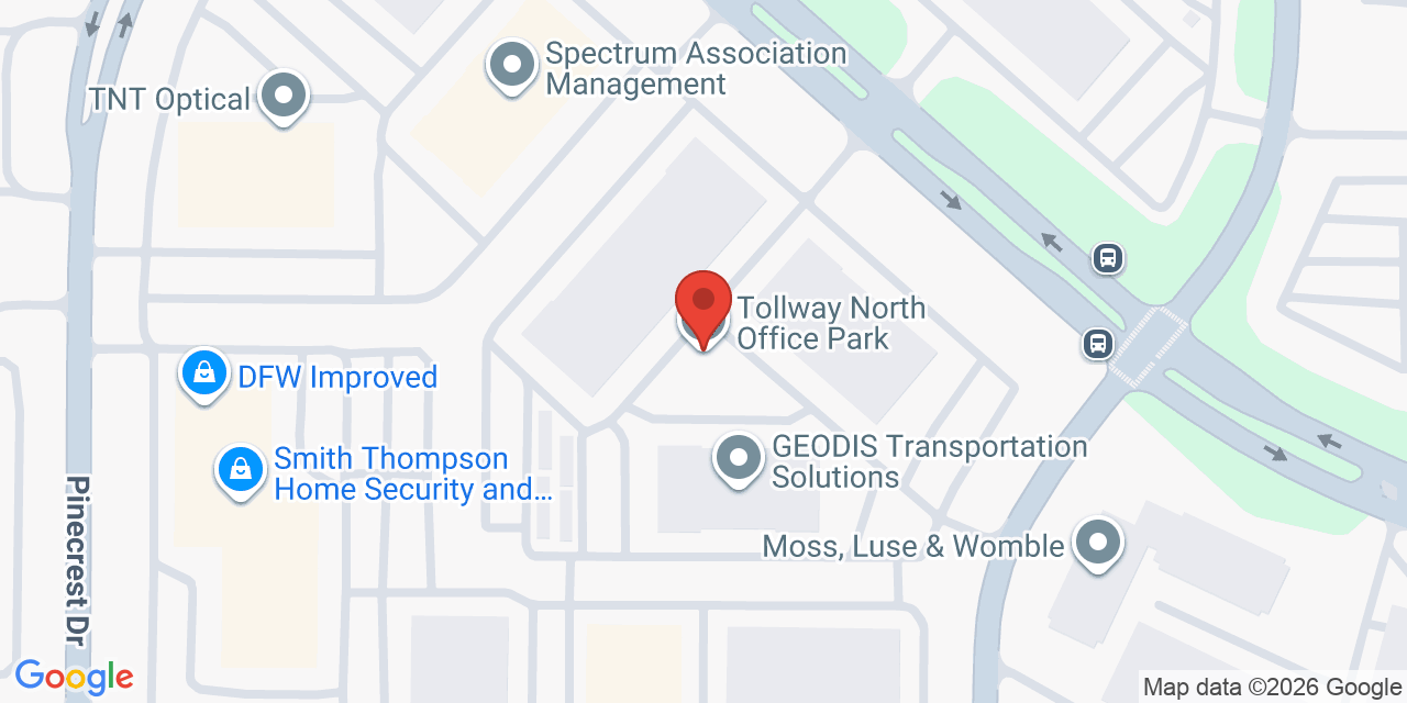 Map showing the location of 5200 Tennyson Pkwy, Plano, TX 75024