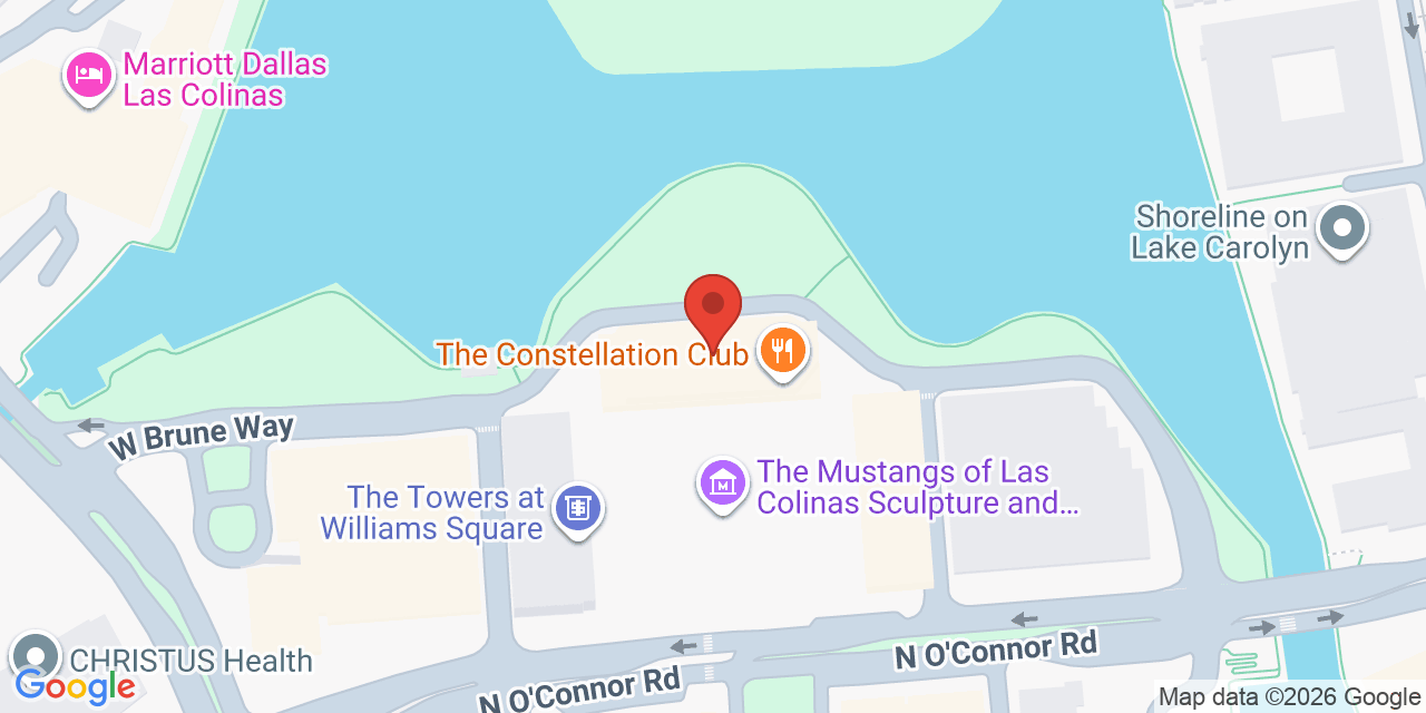 Map showing the location of 5205 N O'Connor Blvd, Irving, TX 75039
