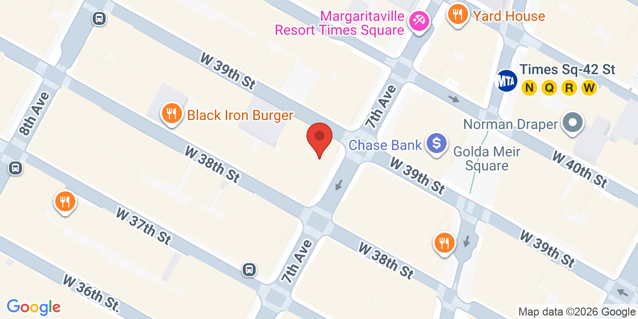 Map showing the location of 530 7th Ave, New York, NY 10018