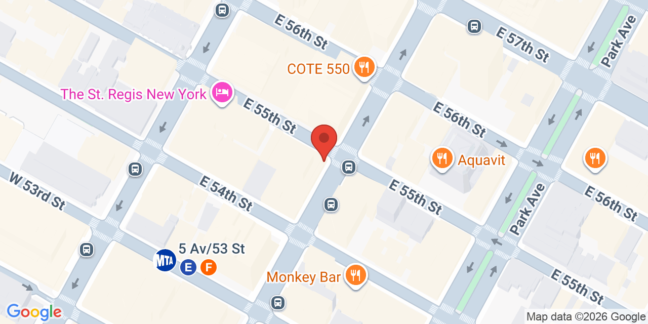 Map showing the location of 540 Madison Ave, New York, NY 10022