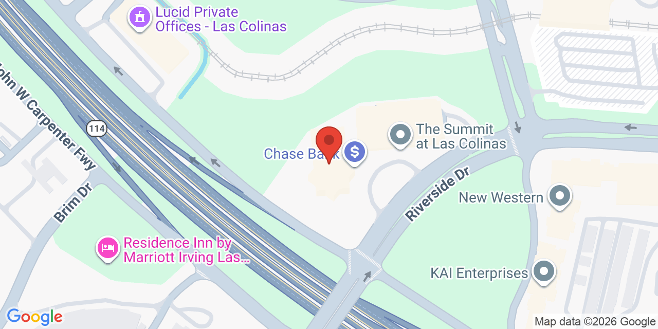 Map showing the location of 545 E John W Carpenter Fwy, Irving, TX 75062