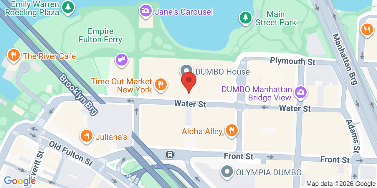 Map showing the location of 55 Water St, Brooklyn, NY 11201