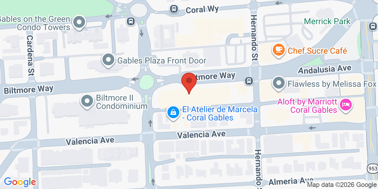 Map showing the location of 550 Biltmore Way, Coral Gables