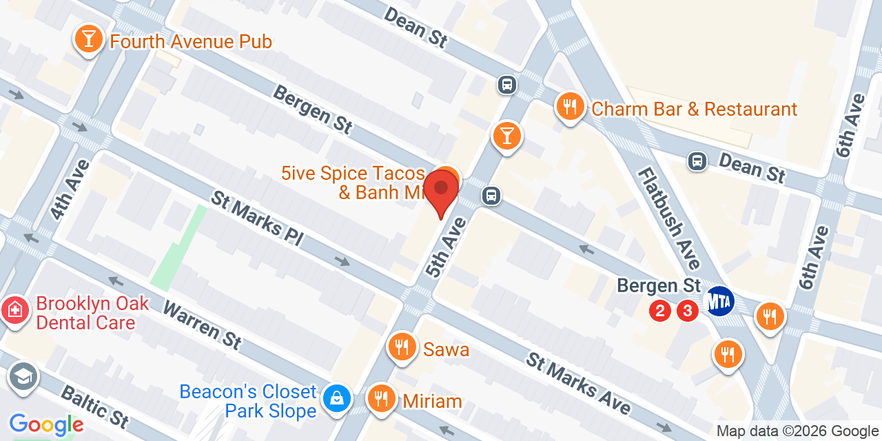 Map showing the location of 56 5th Ave, Brooklyn, NY 11217
