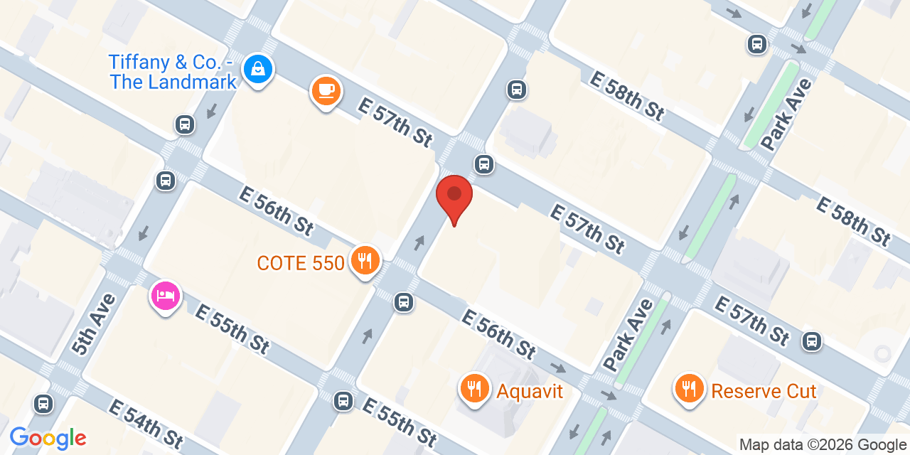 Map showing the location of 575 Madison Ave, New York, NY 10022
