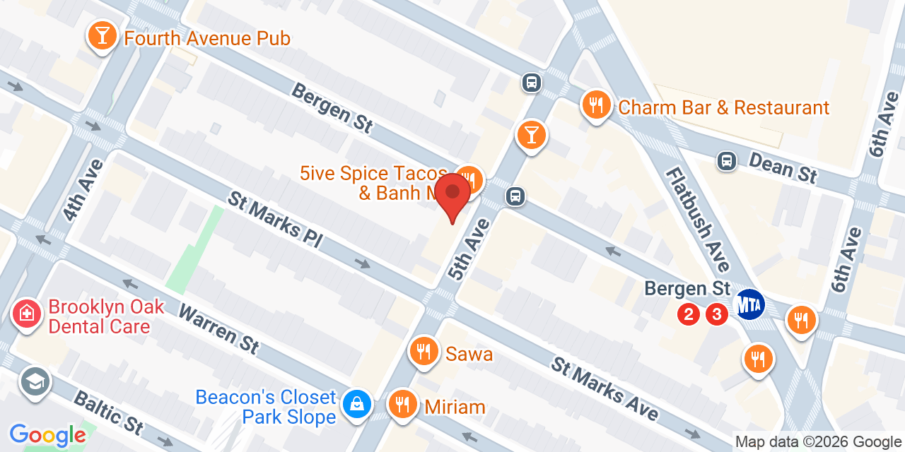 Map showing the location of 58 5th Ave, Brooklyn, NY 11217