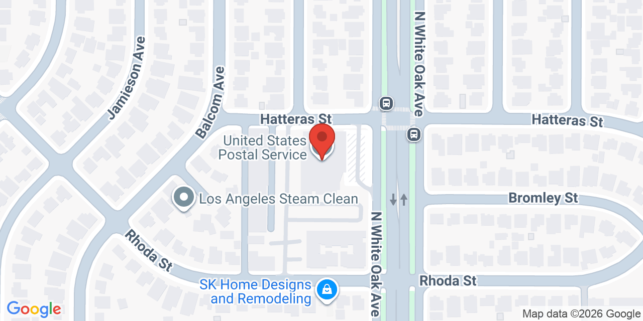 Map showing the location of 5805 White Oak Ave, Encino, CA 91316