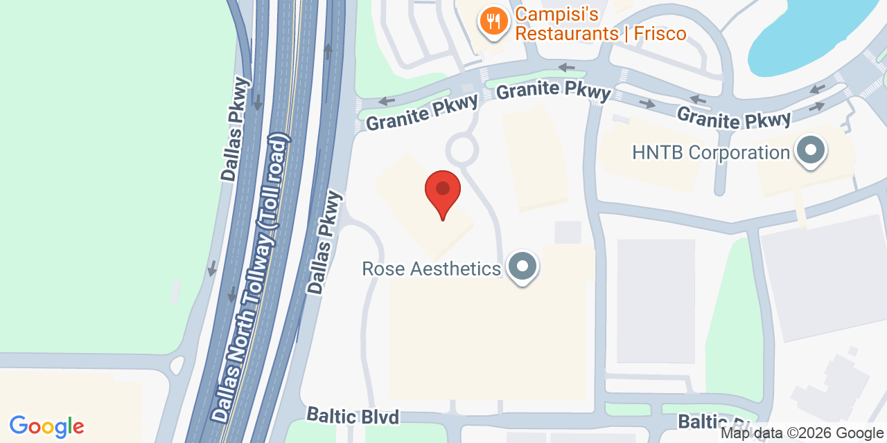Map showing the location of 5850 Granite Pkwy, Plano, TX 75024