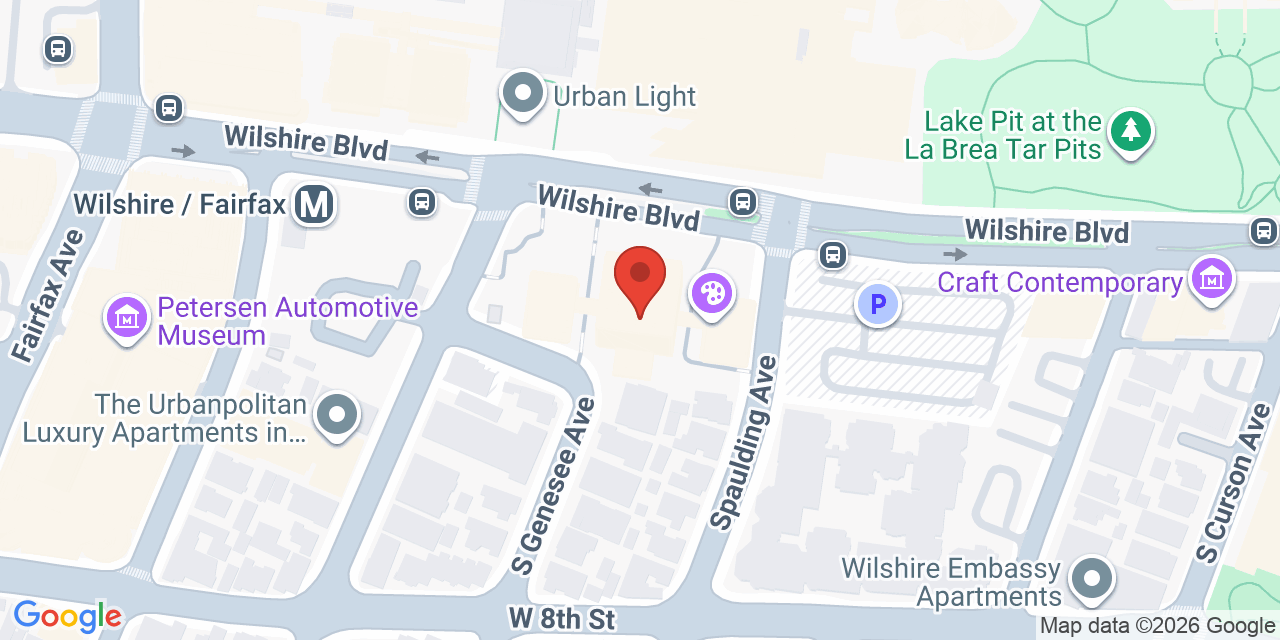 Map showing the location of 5900 Wilshire Blvd, Los Angeles, CA 90036