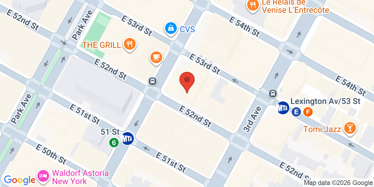 Map showing the location of 599 Lexington Avenue, New York, NY 10022