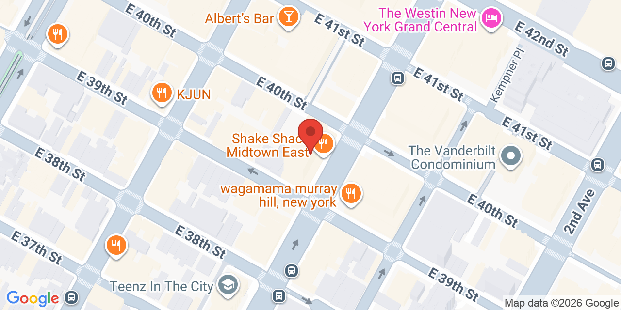 Map showing the location of 600 3rd Ave, New York, NY 10016