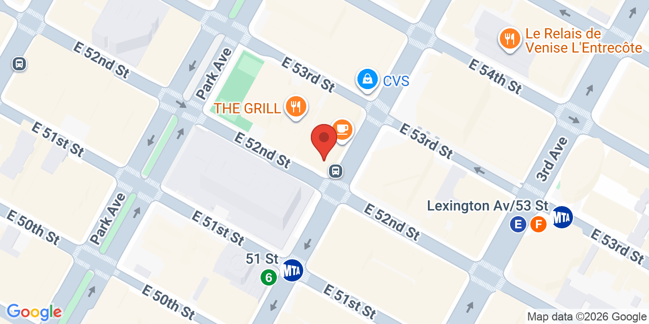 Map showing the location of 600 Lexington Ave, New York, NY 10022