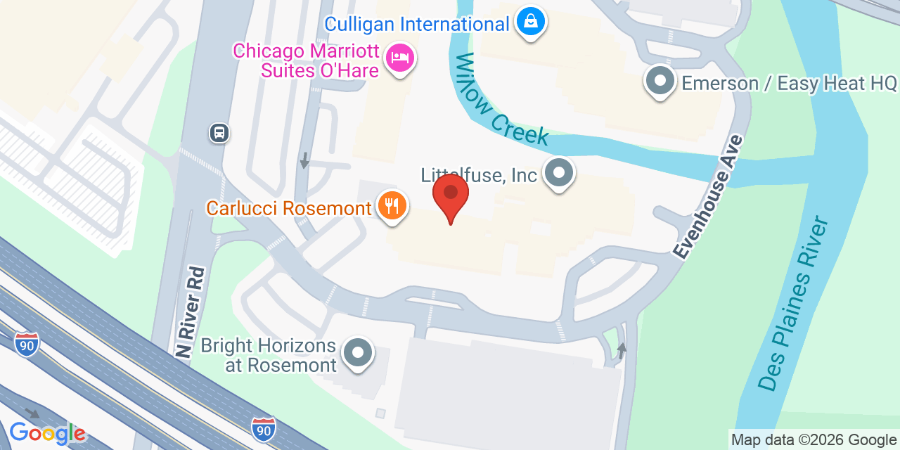 Map showing the location of 6111 N River Rd, Rosemont, IL 60018