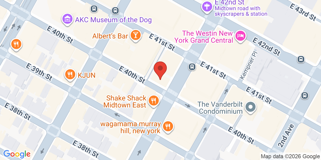 Map showing the location of 622 3rd Ave, New York, NY 10017